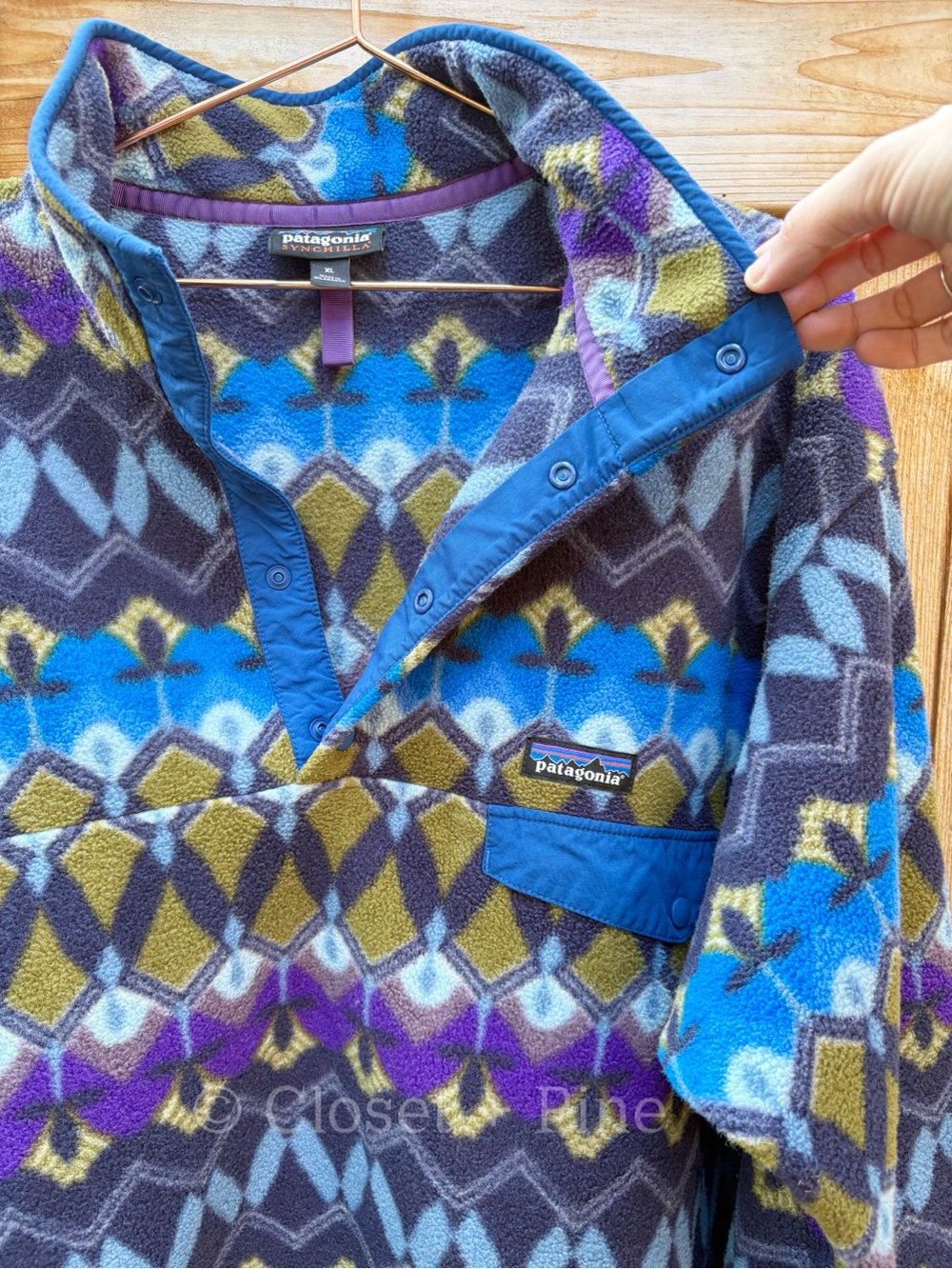 Patagonia Synchilla Snap-T Fleece Pullover Companions Big New Navy Blue Size XL - Picture 6 of 17